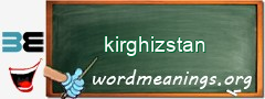 WordMeaning blackboard for kirghizstan
